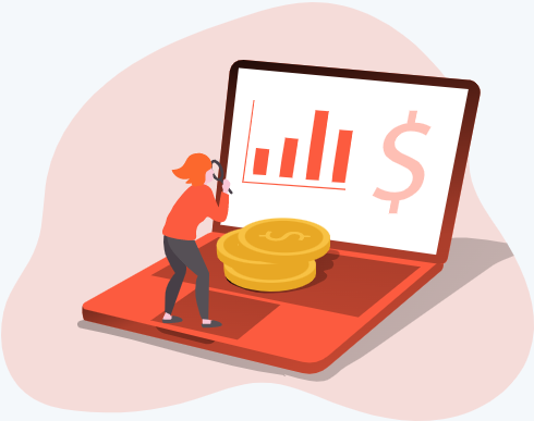 Analyst reviewing financial charts